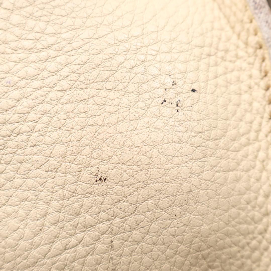 MULBERRY Hand Bag Tote Purse Boston Leather Off White Authentic