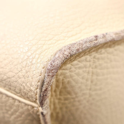 MULBERRY Hand Bag Tote Purse Boston Leather Off White Authentic