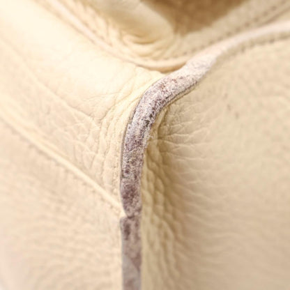 MULBERRY Hand Bag Tote Purse Boston Leather Off White Authentic