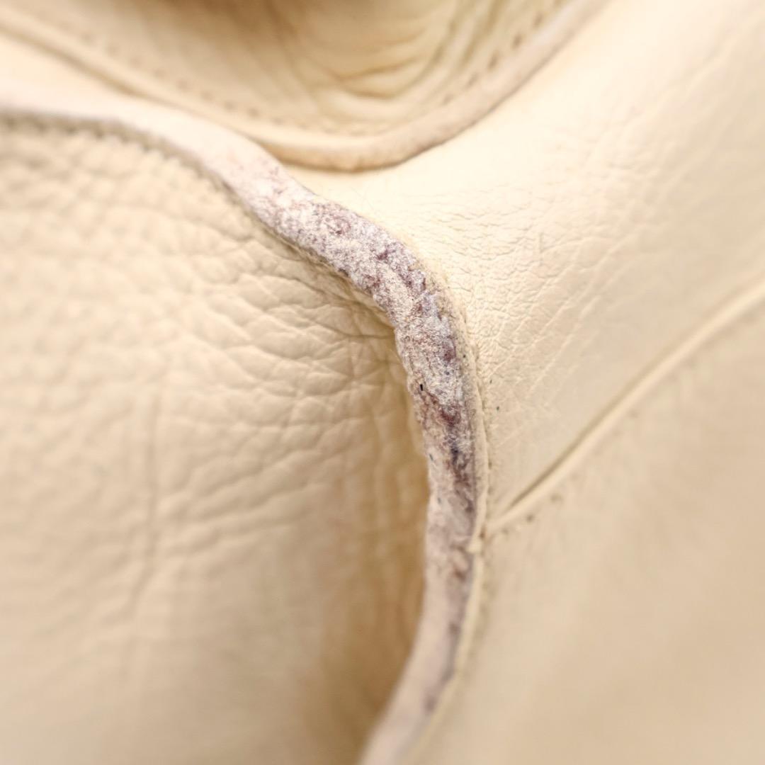 MULBERRY Hand Bag Tote Purse Boston Leather Off White Authentic