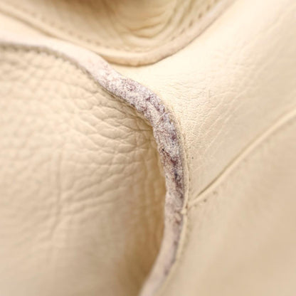 MULBERRY Hand Bag Tote Purse Boston Leather Off White Authentic