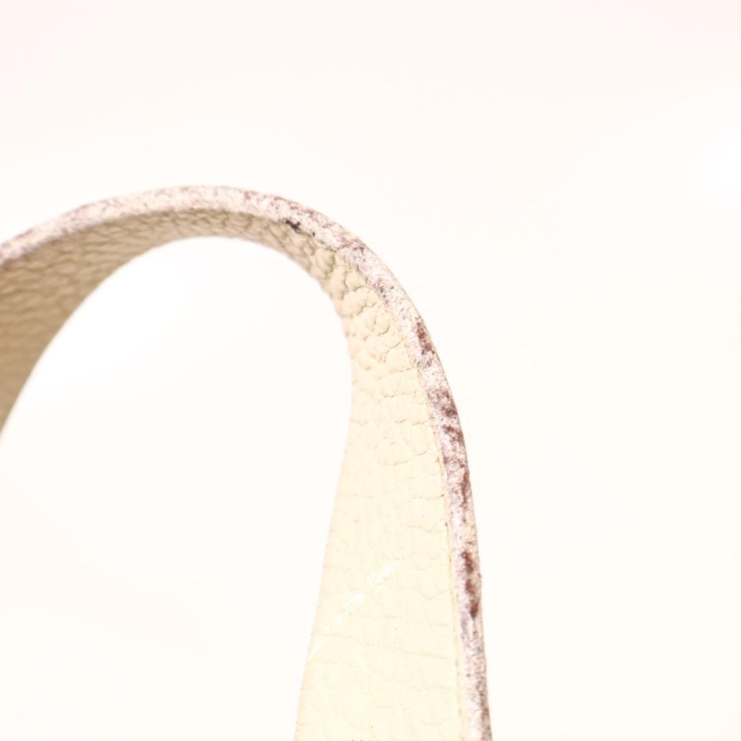 MULBERRY Hand Bag Tote Purse Boston Leather Off White Authentic