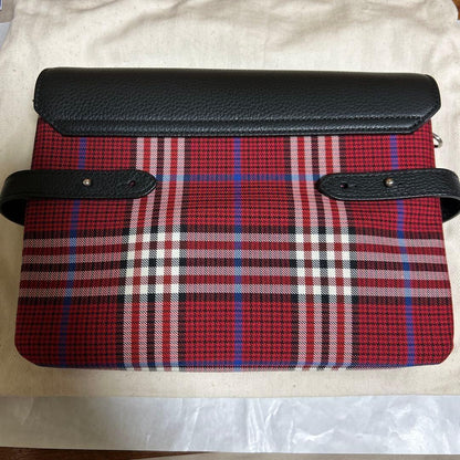 MULBERRY Clutch Bag Second Bag Belted Bayswater Satchel Tartan Check Canvas Auth