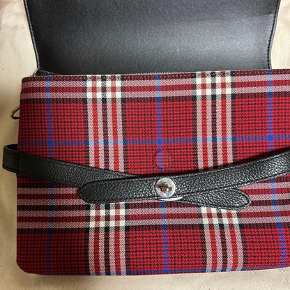 MULBERRY Clutch Bag Second Bag Belted Bayswater Satchel Tartan Check Canvas Auth