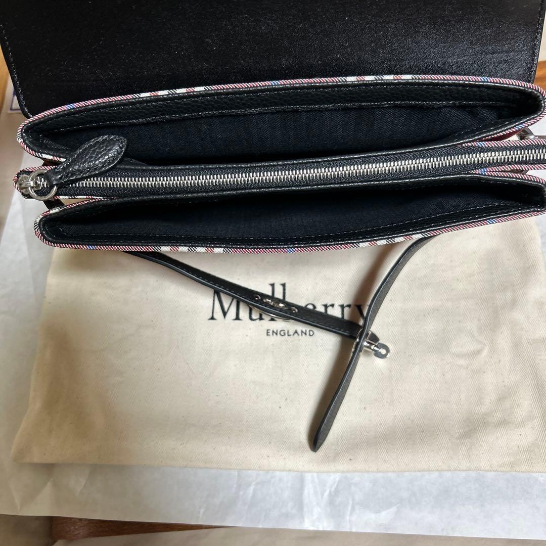 MULBERRY Clutch Bag Second Bag Belted Bayswater Satchel Tartan Check Canvas Auth