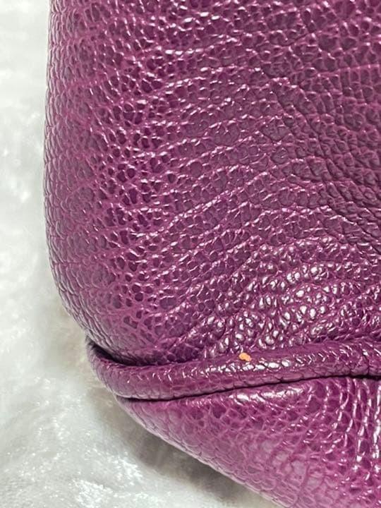 MULBERRY Hand Bag Tote Purse Leather Purple Authentic