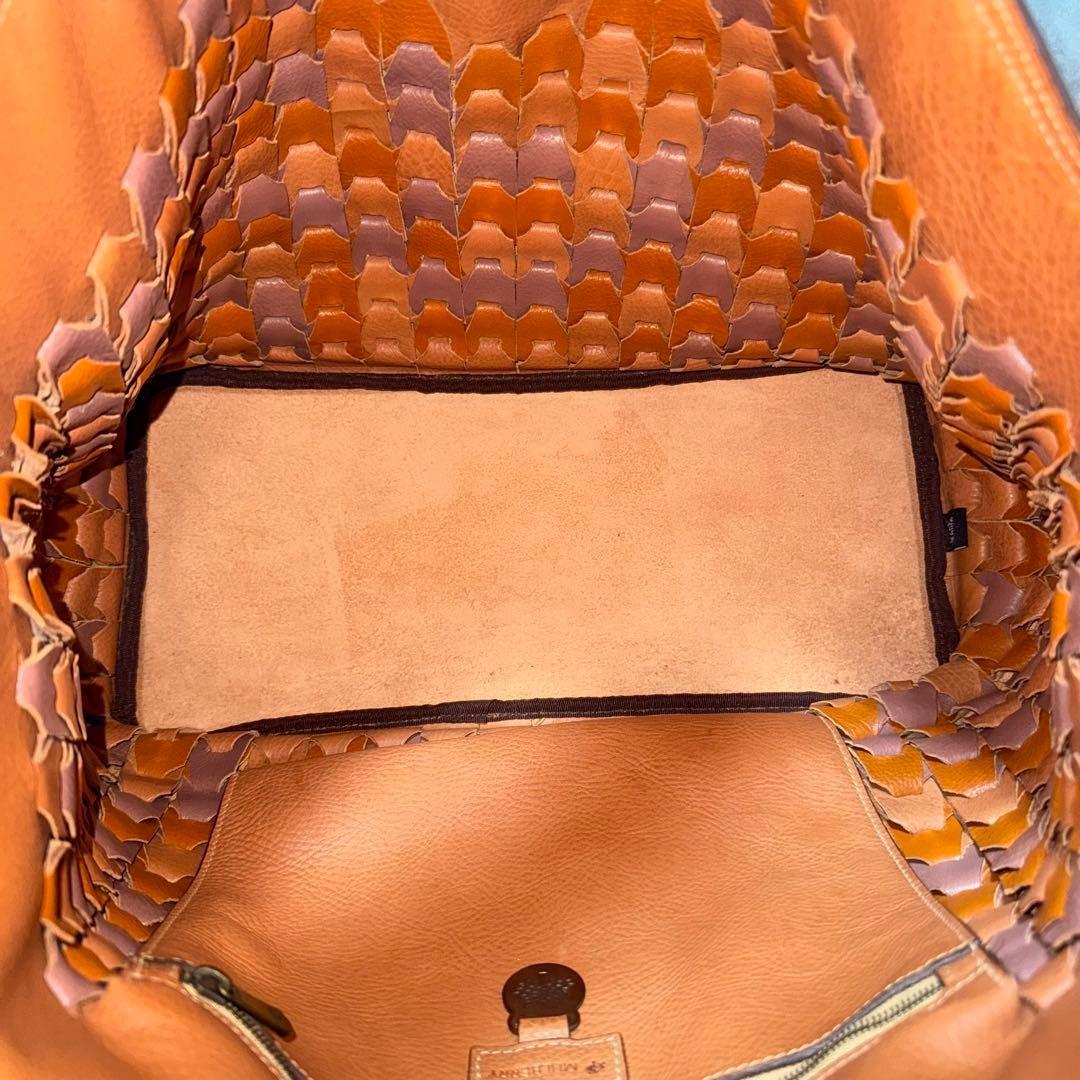 MULBERRY Hand Bag Tote Purse Leather Orange Brown Authentic