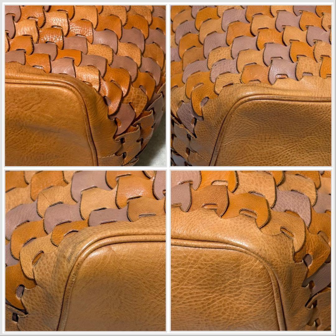 MULBERRY Hand Bag Tote Purse Leather Orange Brown Authentic