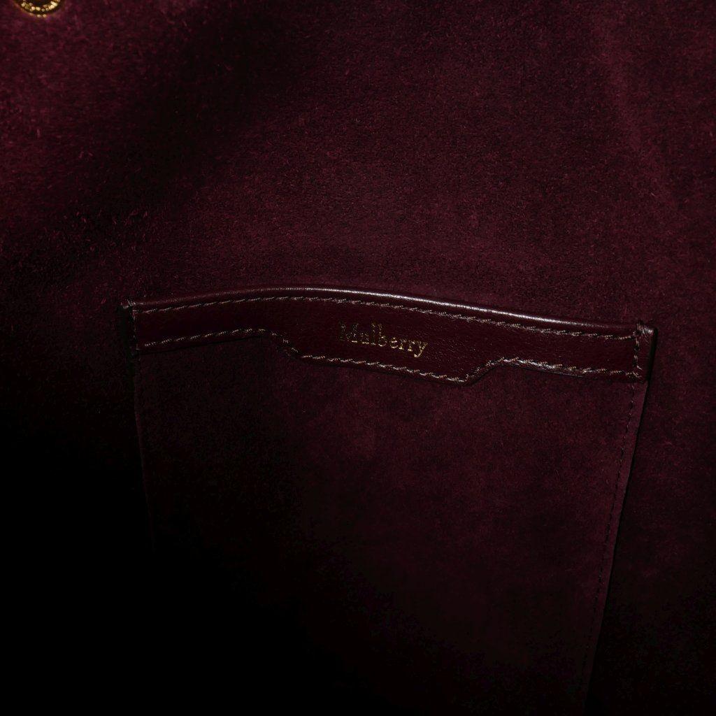 MULBERRY Shoulder Bag Purse Camden Bucket Leather Navy Brown Yellow Authentic