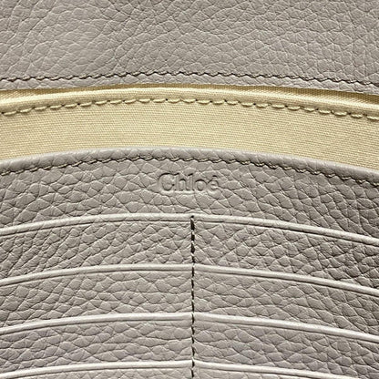 Chloe Clutch Bag Second Bag Leather Gray Authentic