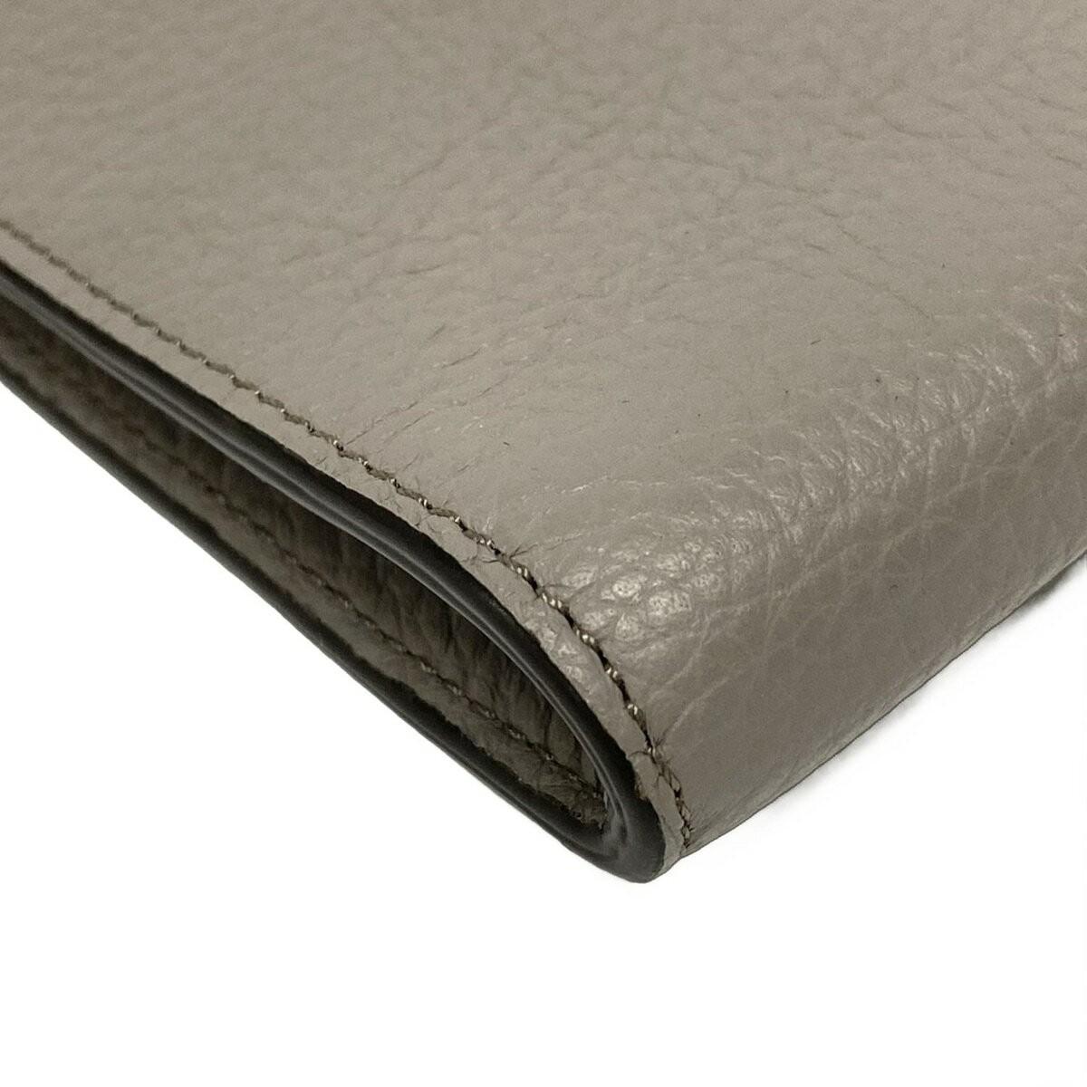 Chloe Clutch Bag Second Bag Leather Gray Authentic