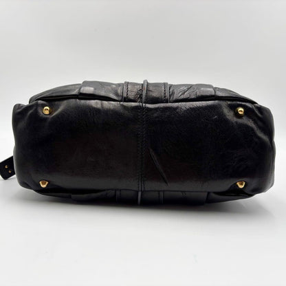 Chloe Hand Bag Tote Purse Satchel Bag Eloise Leather Black Authentic