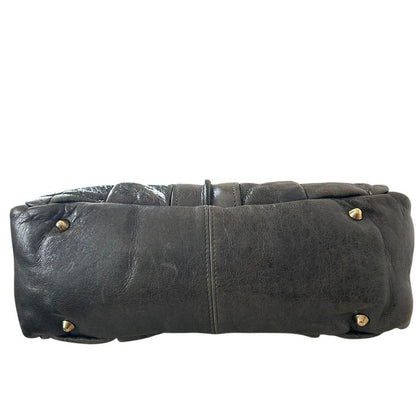 Chloe Hand Bag Tote Purse Eloise Leather Khaki Authentic