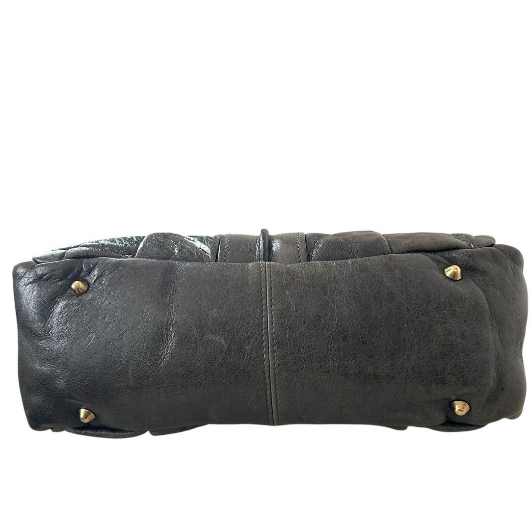 Chloe Hand Bag Tote Purse Eloise Leather Khaki Authentic