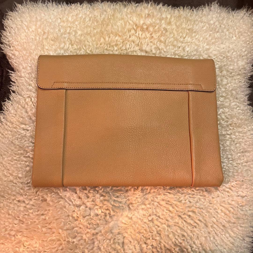 Chloe Clutch Bag Second Bag Elsie Leather Beige Authentic