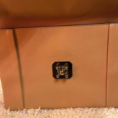 Chloe Clutch Bag Second Bag Elsie Leather Beige Authentic