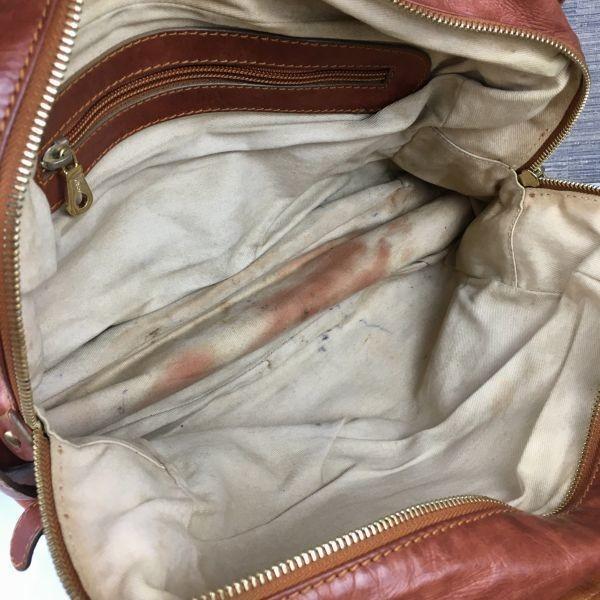 Chloe Hand Bag Tote Purse Mini Boston Bag Leather Brown Authentic