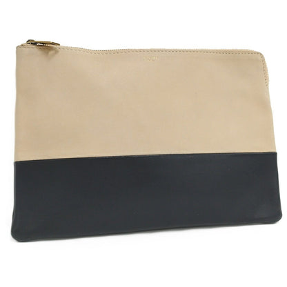 CELINE Clutch Bag Second Bag Leather Authentic