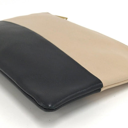 CELINE Clutch Bag Second Bag Leather Authentic