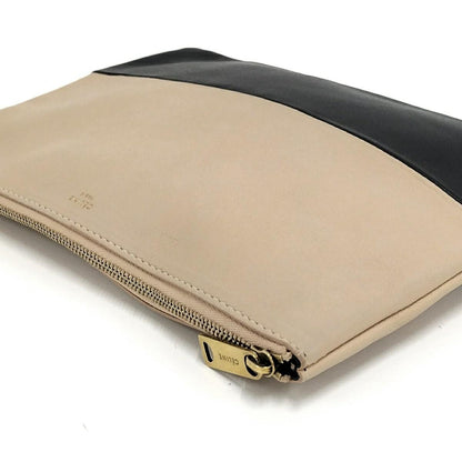 CELINE Clutch Bag Second Bag Leather Authentic