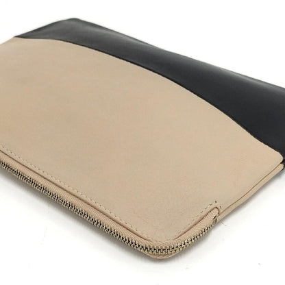 CELINE Clutch Bag Second Bag Leather Authentic