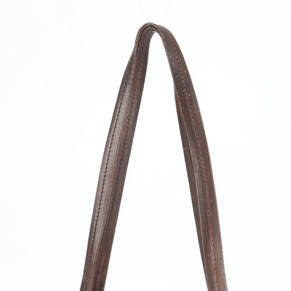 CELINE Hand Bag Tote Purse Macadam Denim Canvas Leather Blue Brown Authentic