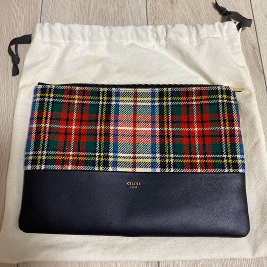 CELINE Clutch Bag Second Bag Multicolor Authentic