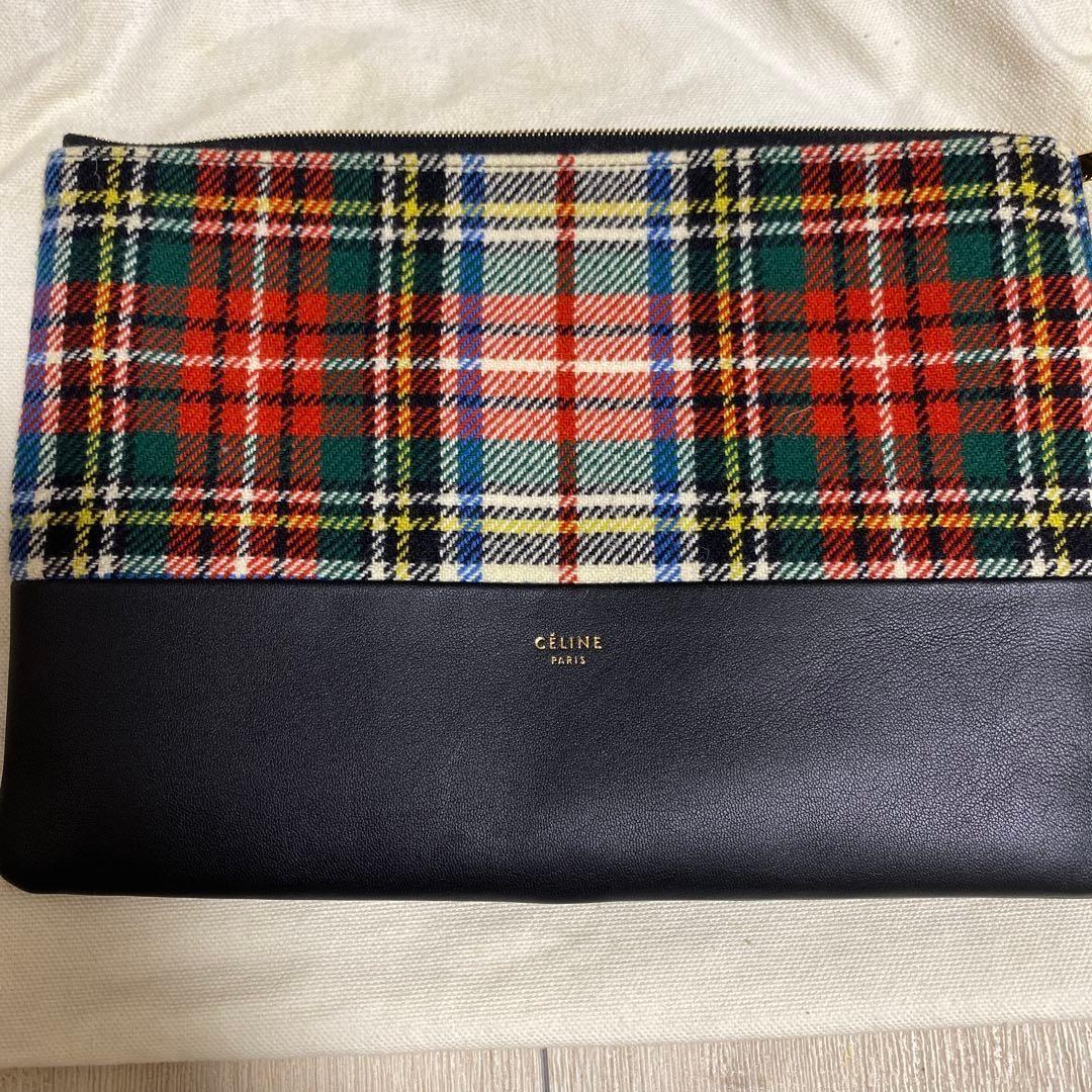 CELINE Clutch Bag Second Bag Multicolor Authentic
