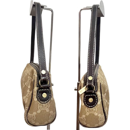 CELINE Accessory Pouch Hand Bag Tote Purse Macadam Beige Authentic