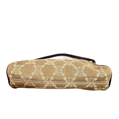 CELINE Accessory Pouch Hand Bag Tote Purse Macadam Beige Authentic