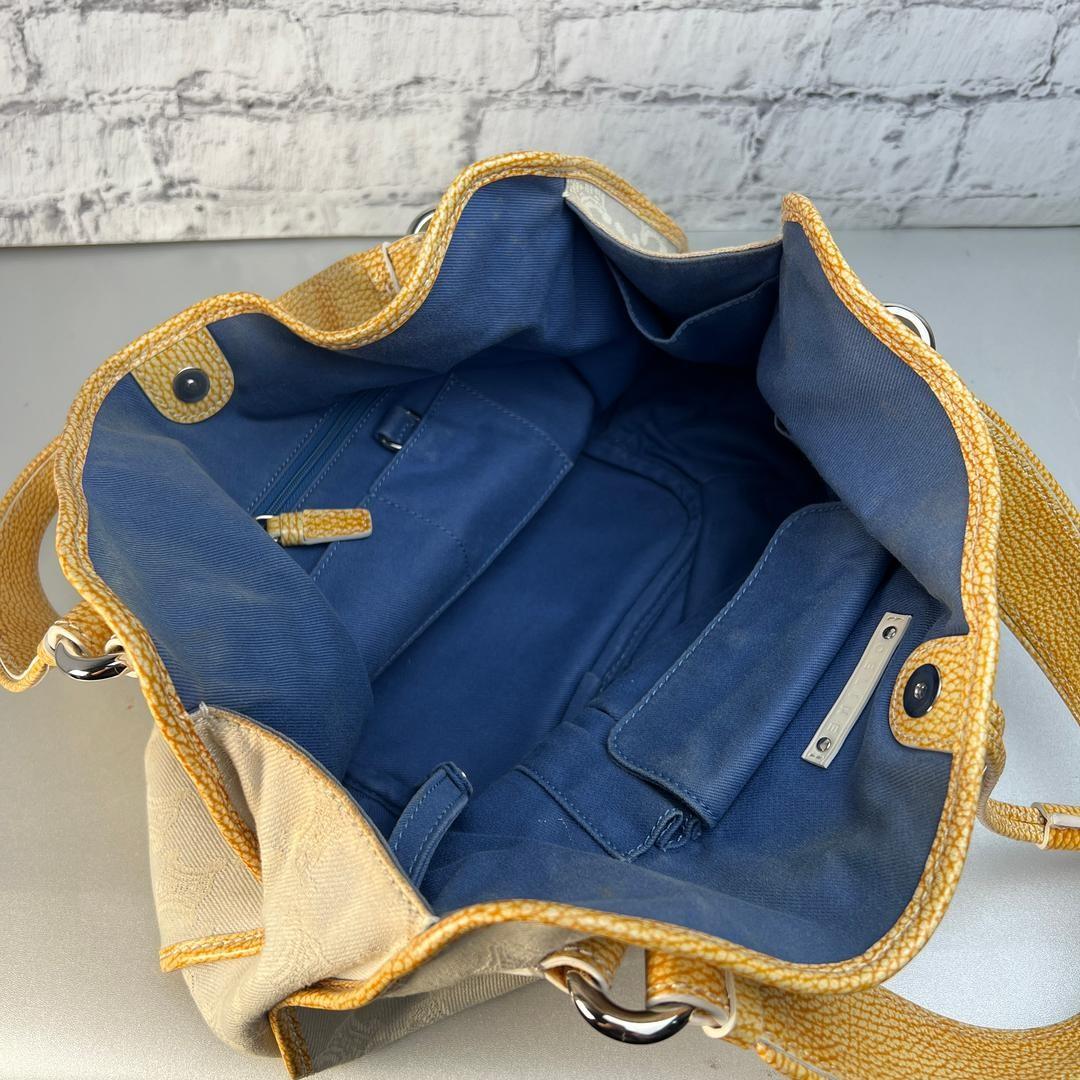 CELINE Hand Bag Tote Purse Macadam Canvas Beige Authentic