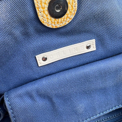 CELINE Hand Bag Tote Purse Macadam Canvas Beige Authentic