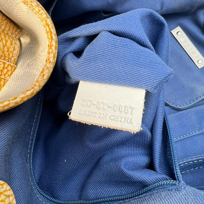 CELINE Hand Bag Tote Purse Macadam Canvas Beige Authentic