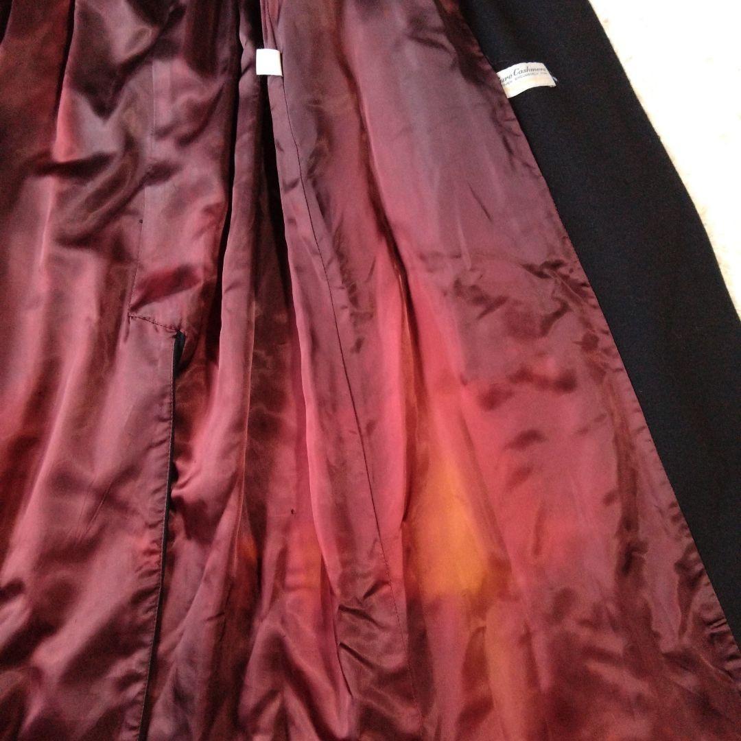 Aquascutum Long Coat Asian fit XL US size L Black Authentic