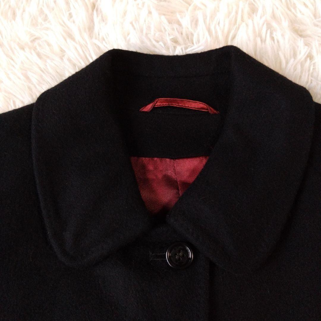 Aquascutum Long Coat Asian fit XL US size L Black Authentic