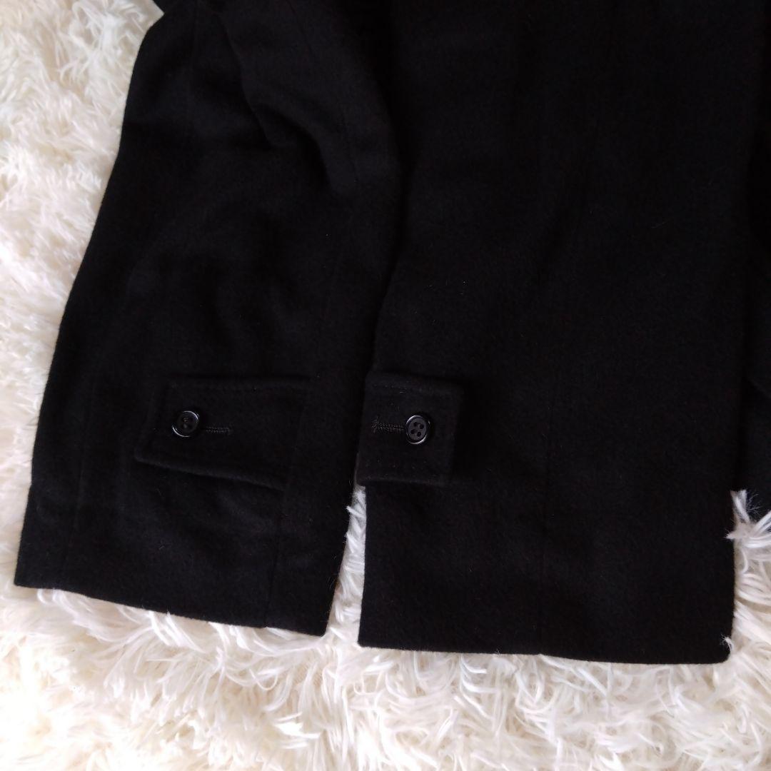 Aquascutum Long Coat Asian fit XL US size L Black Authentic