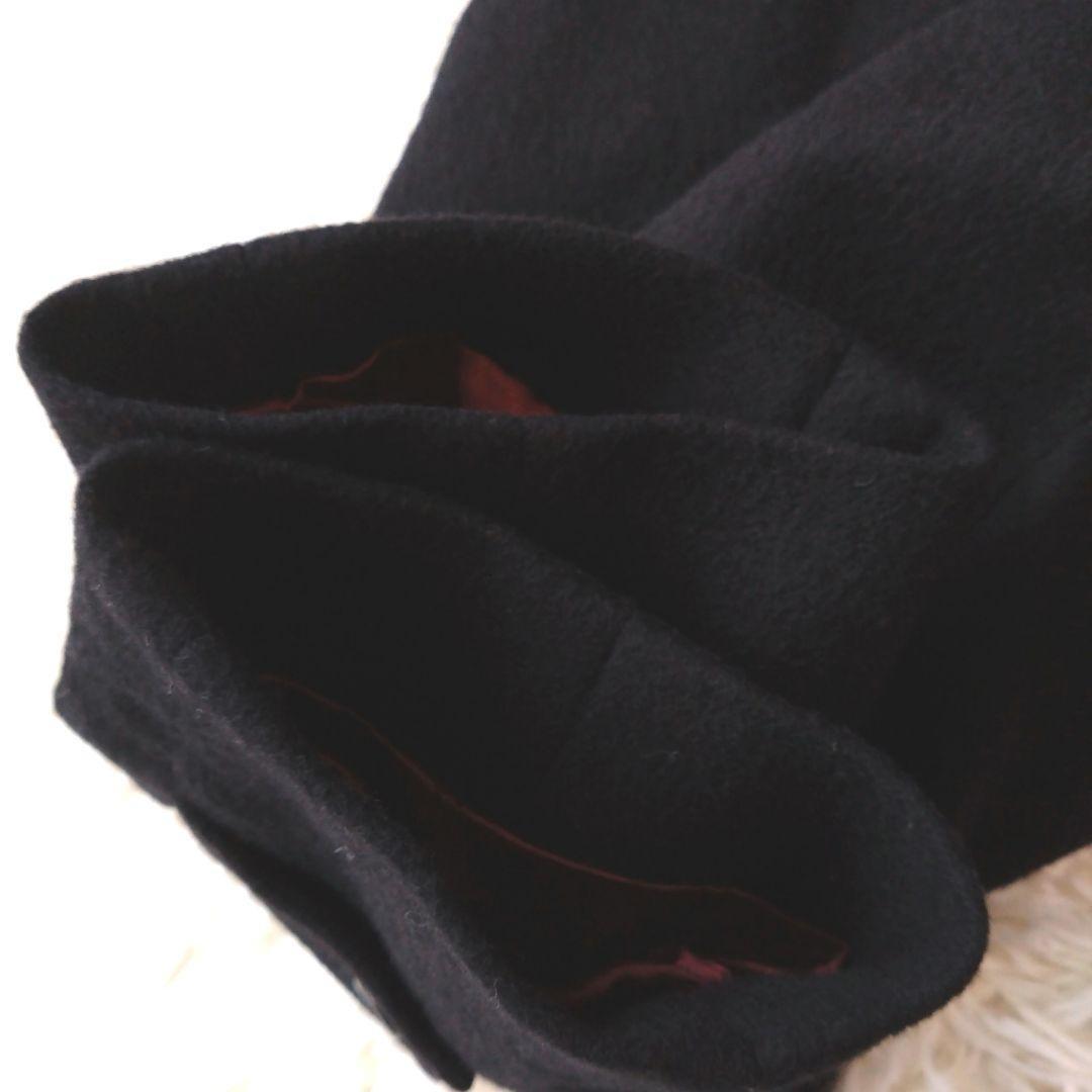 Aquascutum Long Coat Asian fit XL US size L Black Authentic