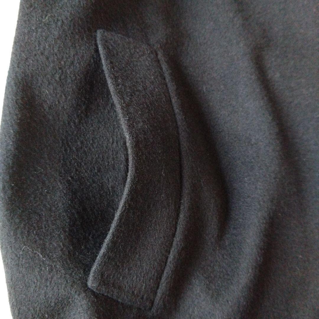 Aquascutum Long Coat Asian fit XL US size L Black Authentic