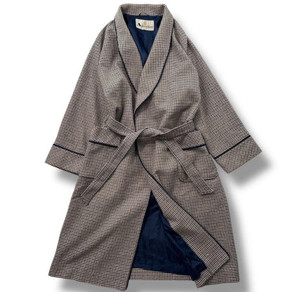 Aquascutum Long Coat Asian fit L US size M Check Authentic