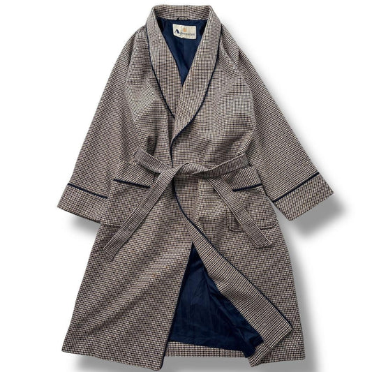 Aquascutum Long Coat Asian fit L US size M Check Authentic