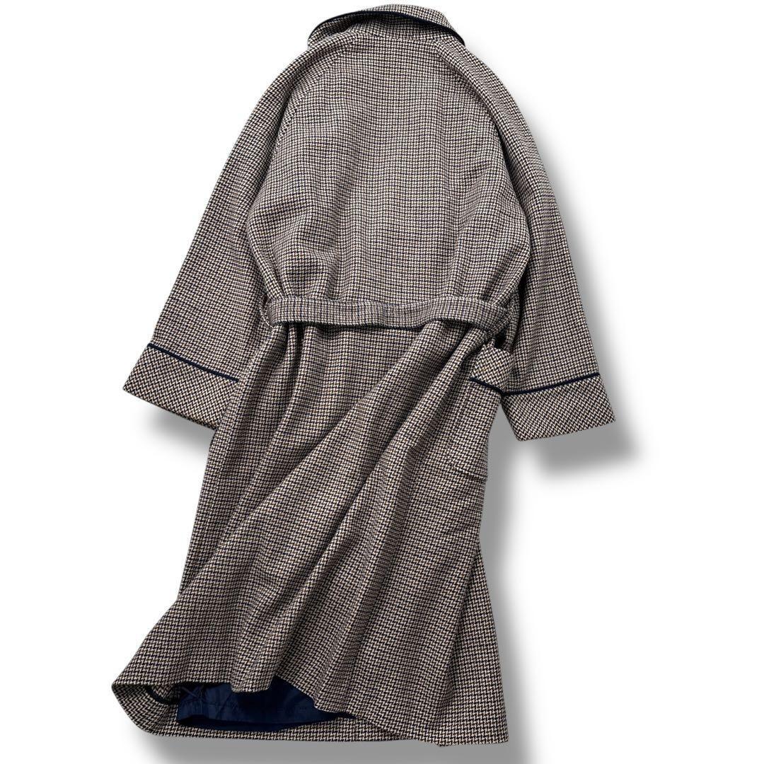 Aquascutum Long Coat Asian fit L US size M Check Authentic