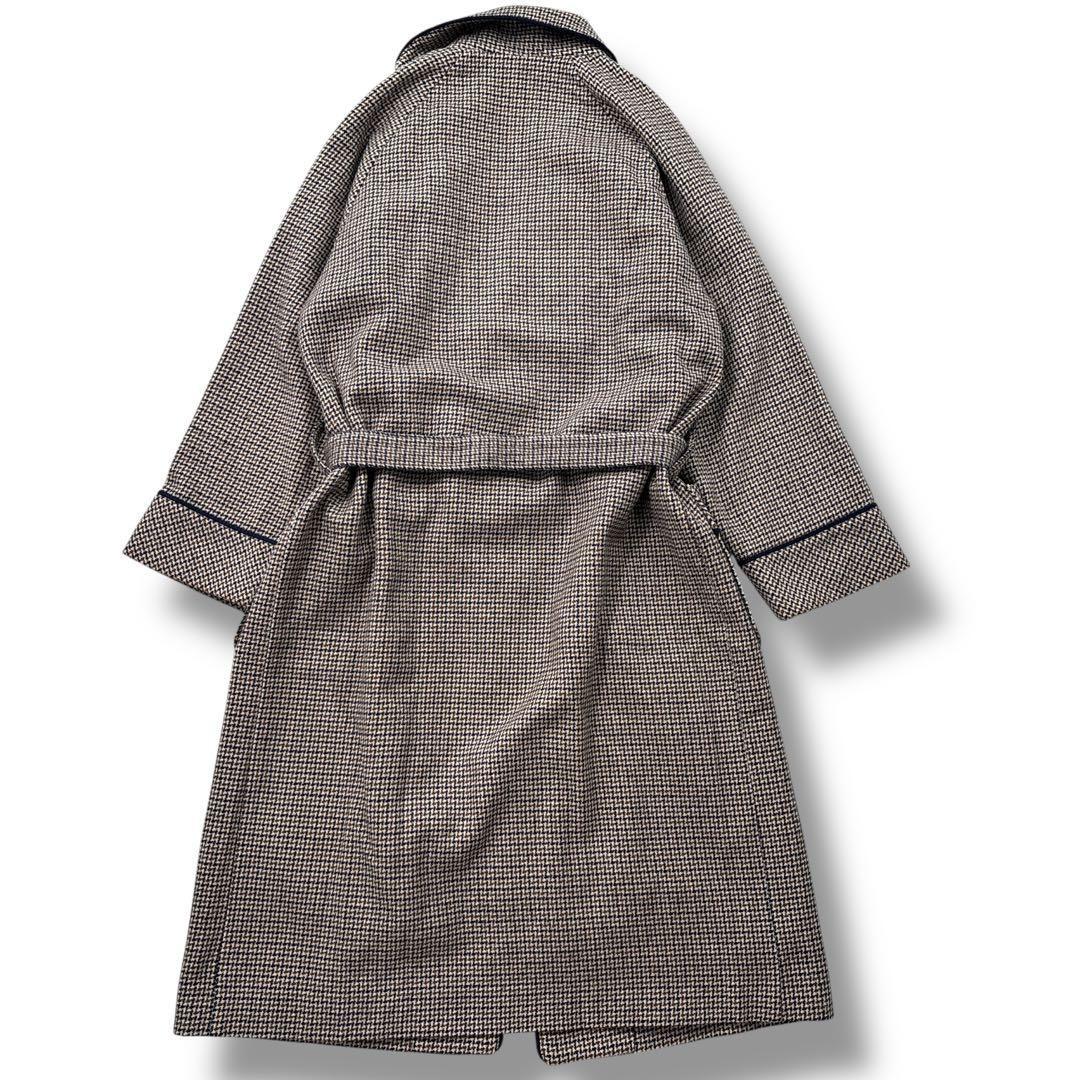 Aquascutum Long Coat Asian fit L US size M Check Authentic