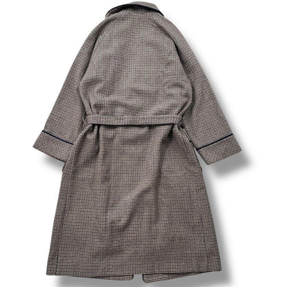 Aquascutum Long Coat Asian fit L US size M Check Authentic