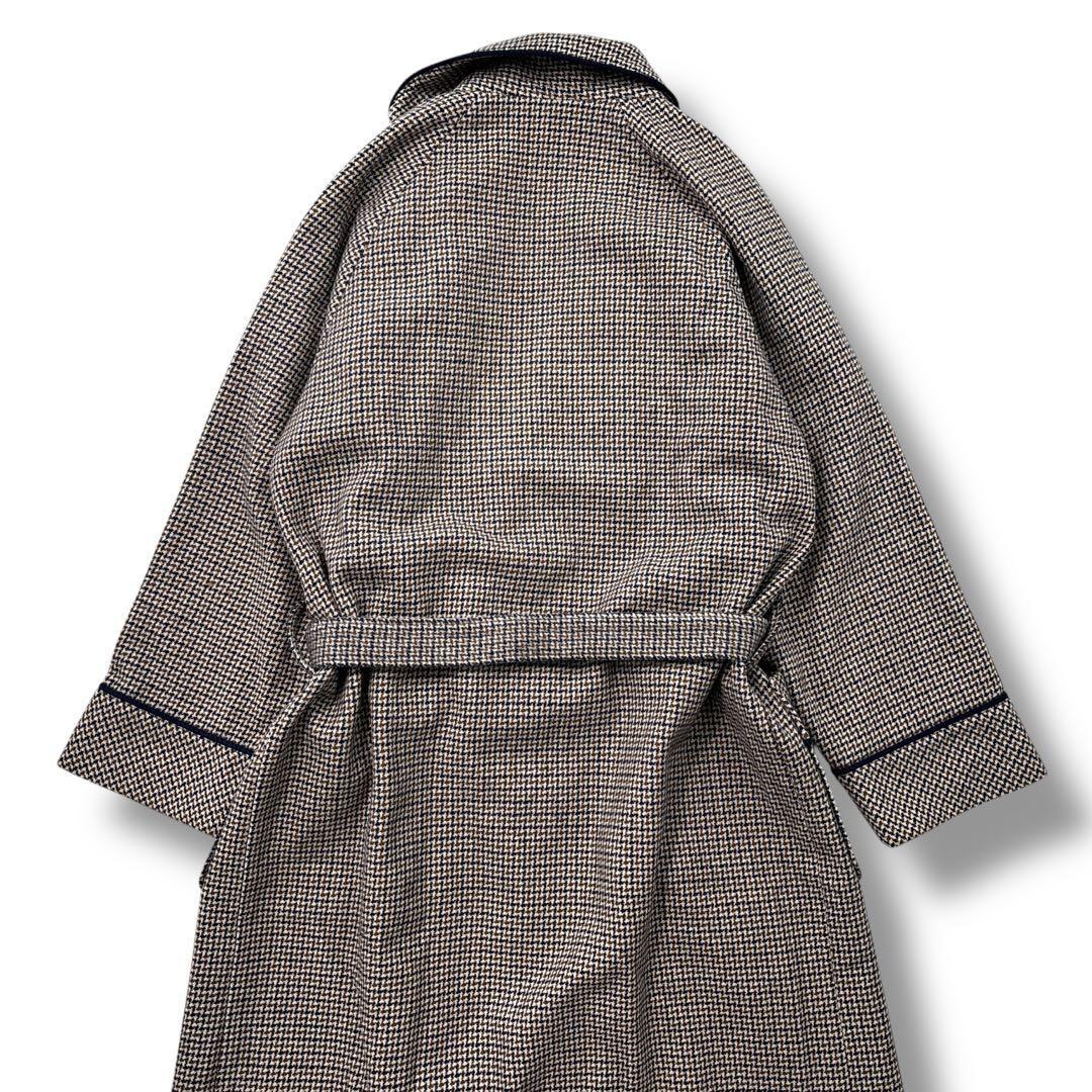 Aquascutum Long Coat Asian fit L US size M Check Authentic