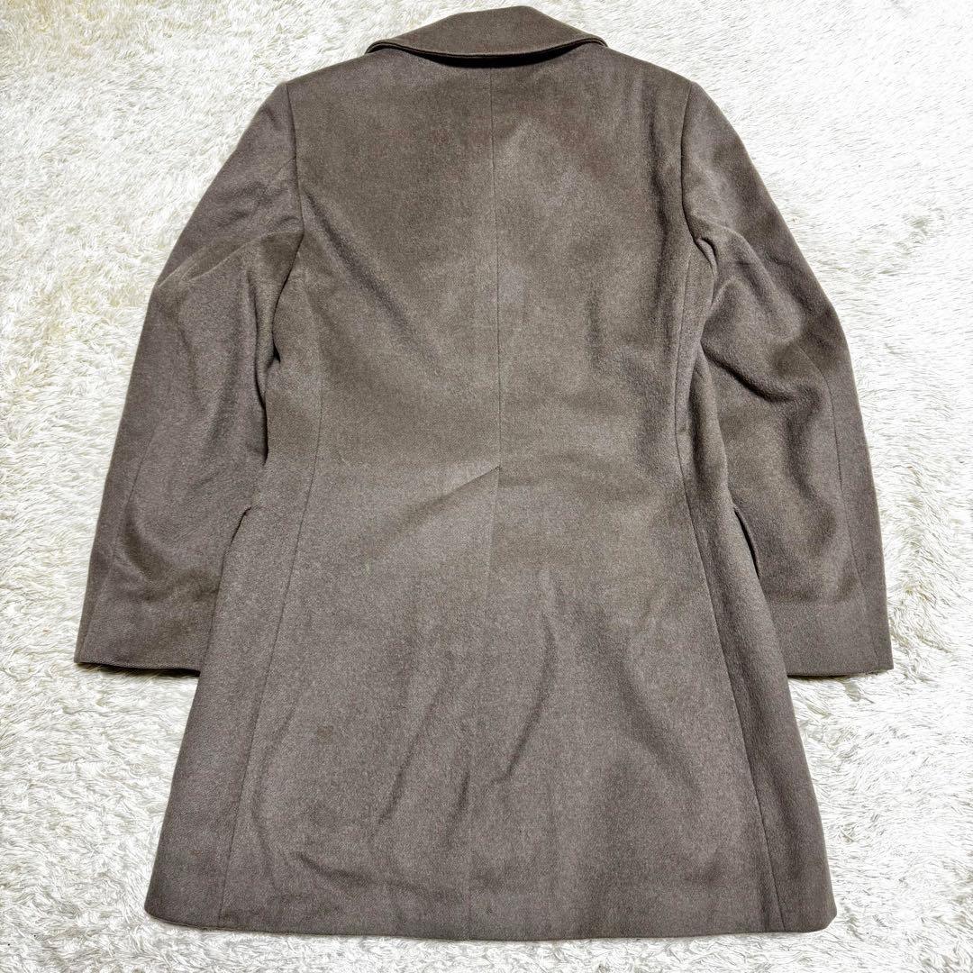 Aquascutum Double Chester Coat Asian fit L US size M Greige Authentic