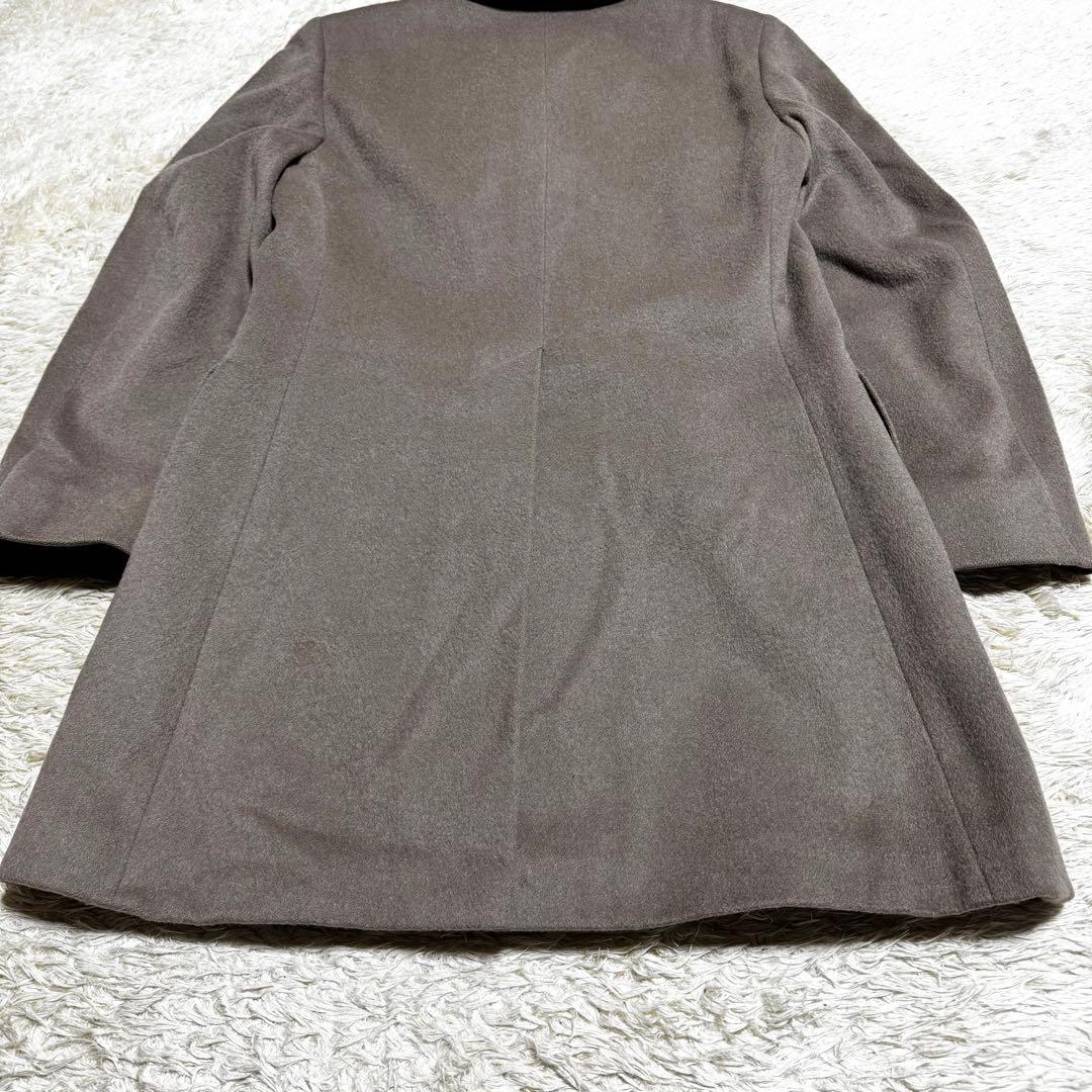 Aquascutum Double Chester Coat Asian fit L US size M Greige Authentic
