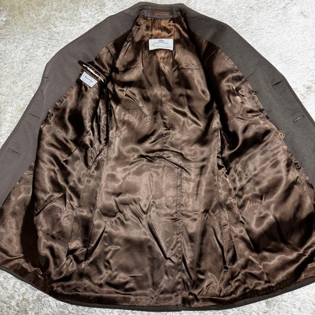 Aquascutum Double Chester Coat Asian fit L US size M Greige Authentic