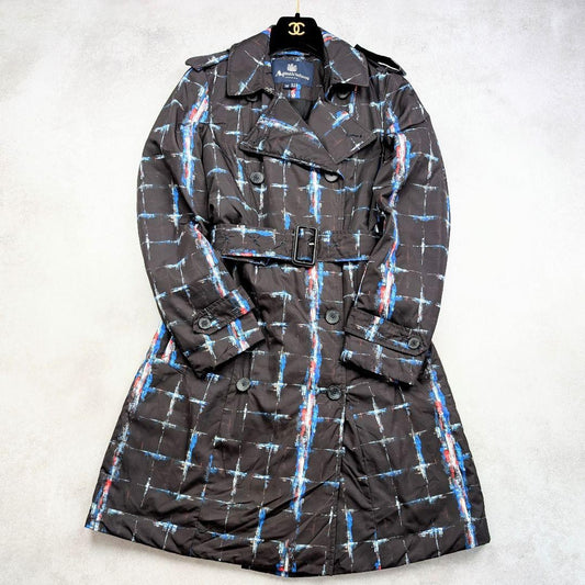 Aquascutum Trench Coat Asian fit L 40 US size M Black Authentic