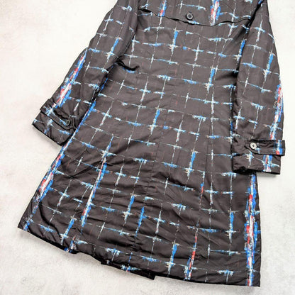 Aquascutum Trench Coat Asian fit L 40 US size M Black Authentic