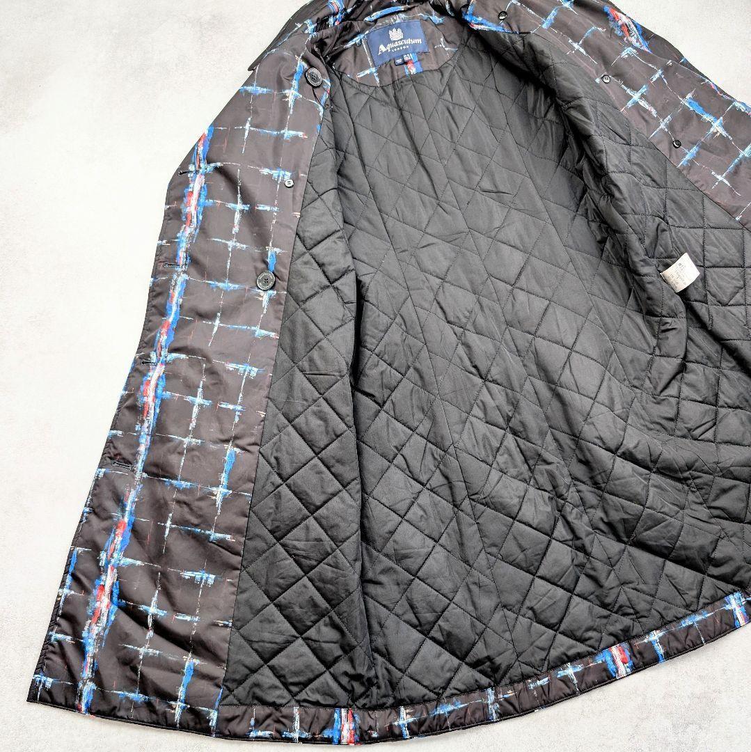 Aquascutum Trench Coat Asian fit L 40 US size M Black Authentic